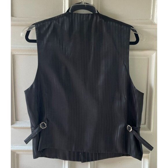 Demantie Mens Pinstriped Blazer Sz 38R and Vest sz 32 Super 150s Hand-Tailored - Picture 6 of 11